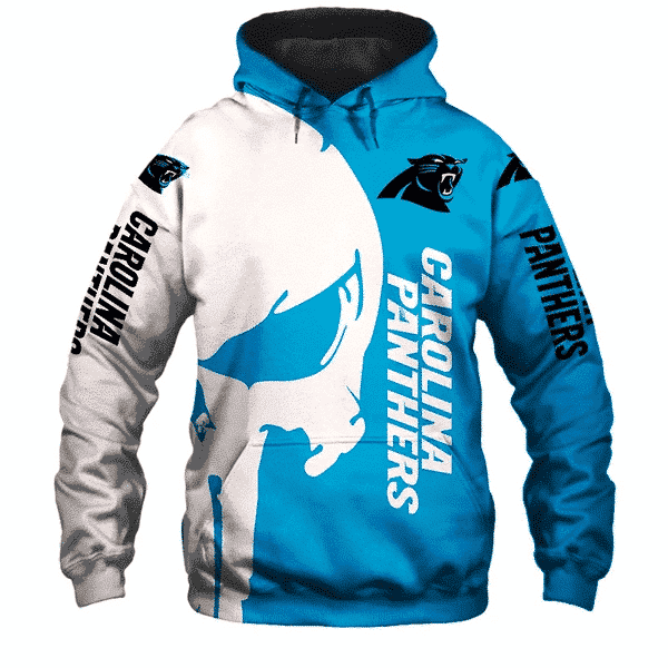 Carolina Panthers Punisher NFL Unisex 3D Hoodie