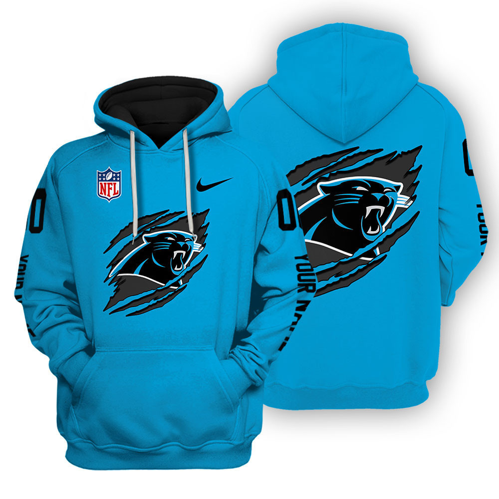 Carolina Panthers Scratch Logo NFL 3D Hoodie Style 117 Gift For Sport Music Fans