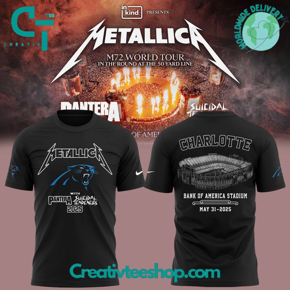 Carolina Panthers x Metallica M72 World Tour Special T-Shirt