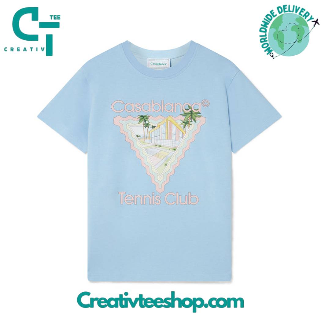 Casablanca Tennis Club Icon Blue T-Shirt