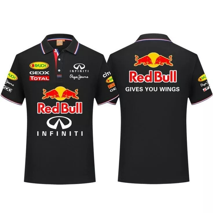 Castore Red Bull Racing F1 Menâ€™s Reprint Polo Shirt Motorsport Shirt Fans