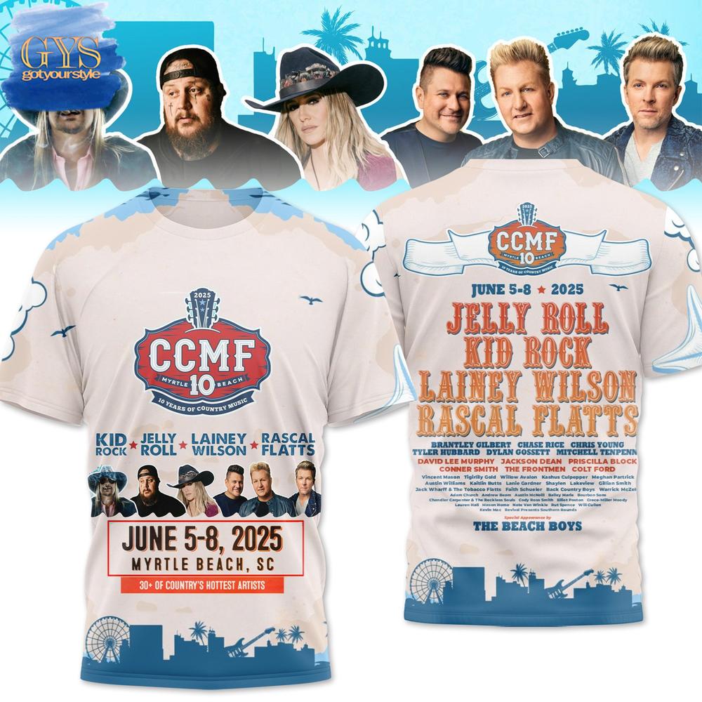CCMF Myrtle Beach 10 Years Anniversary T-Shirt Premium Merchandise