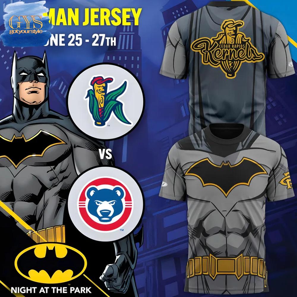 Cedar Rapids Kernels x Batman Night 2025 T-Shirt Premium Merchandises