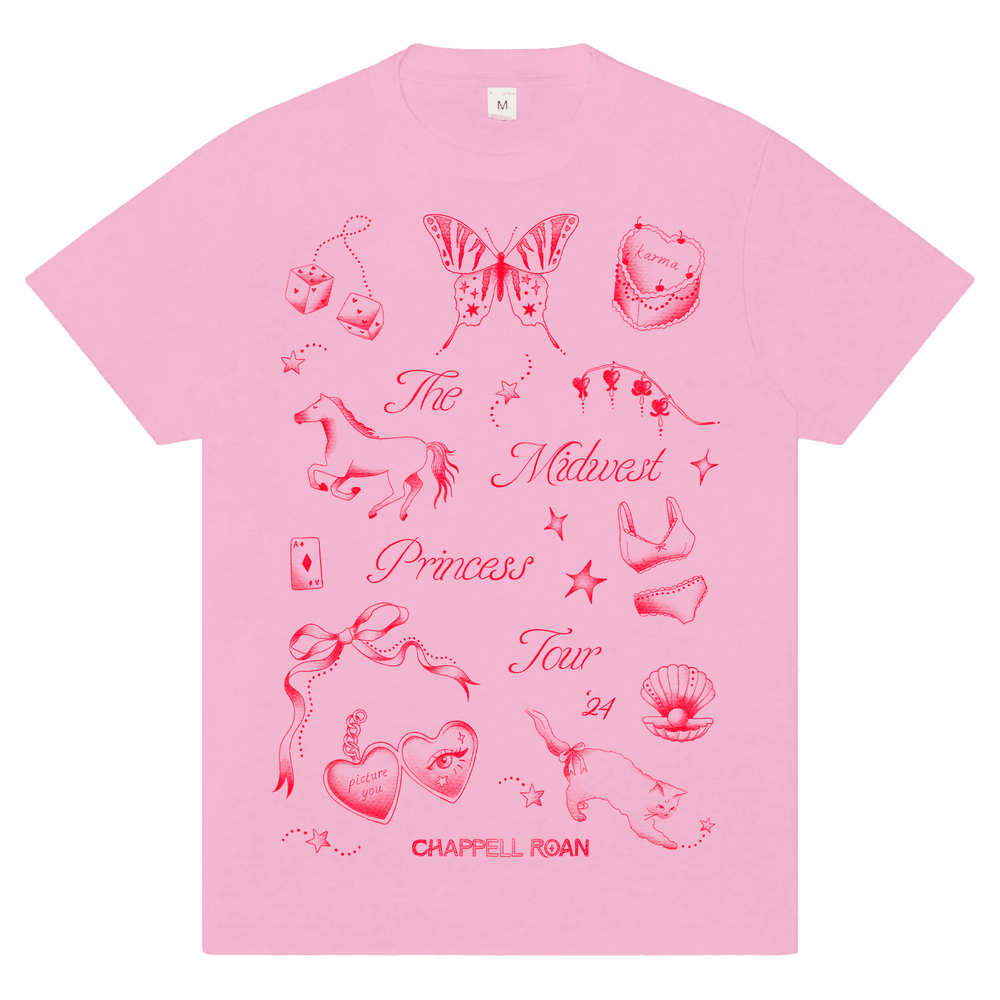 Chappell Roan Merch Shirt Chappell Roan Midwest Princess 2024 Tour T-Shirt Gifts For Fan