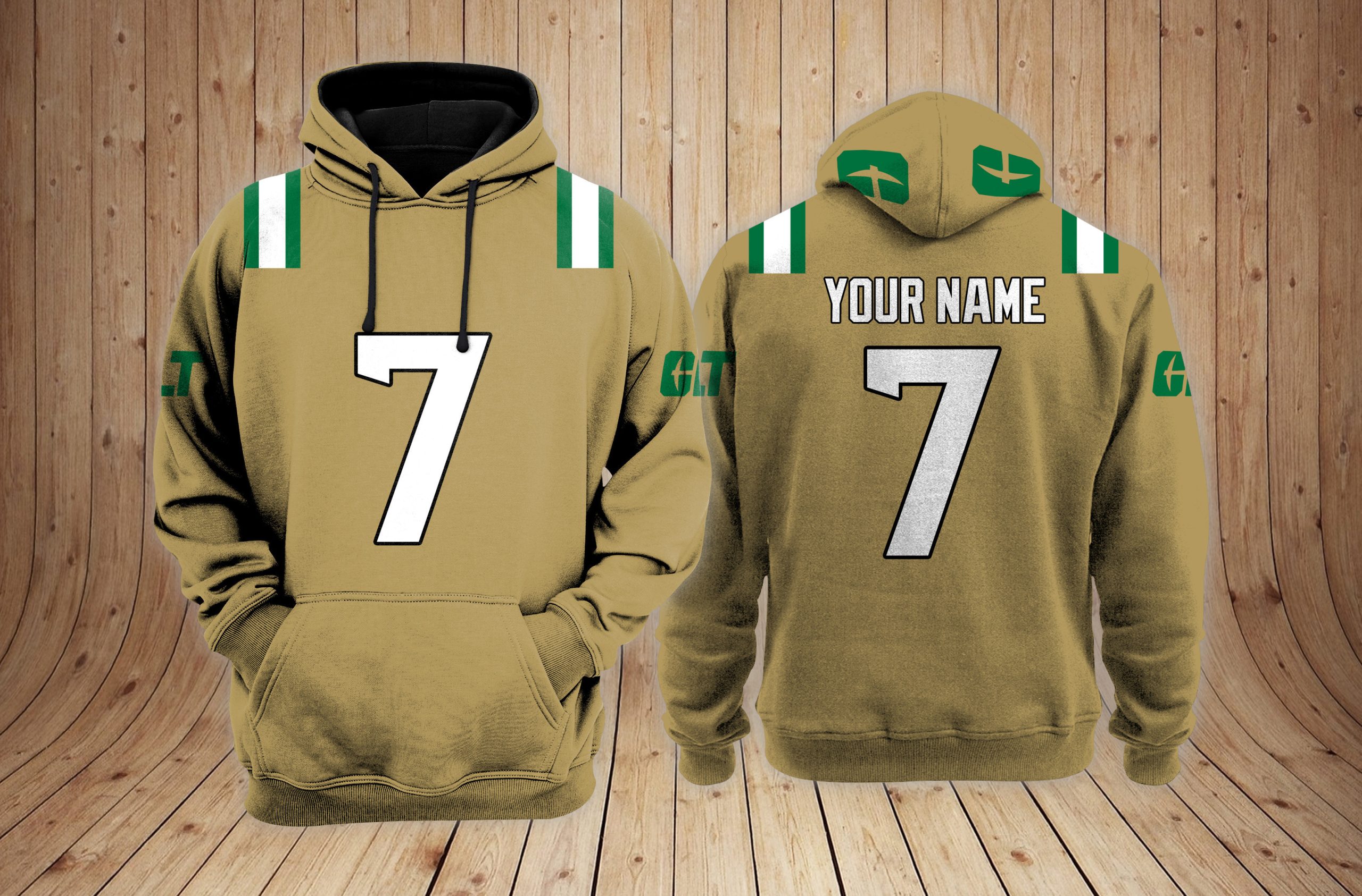 Charlotte 49ers Football NCAA Custom 3D Hoodie GoldPT24021 Gift For Sport Music Fans