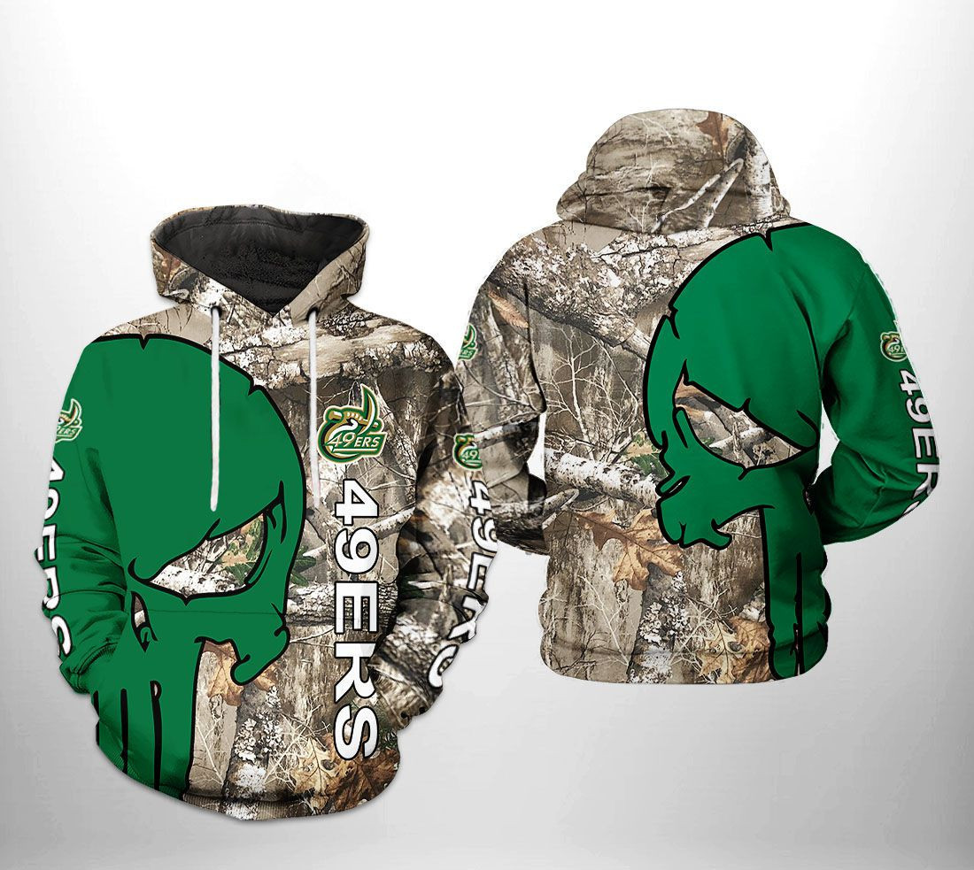 Charlotte 49ers NCAA Camo Veteran Hunting Hoodie  Zip Hoodie
