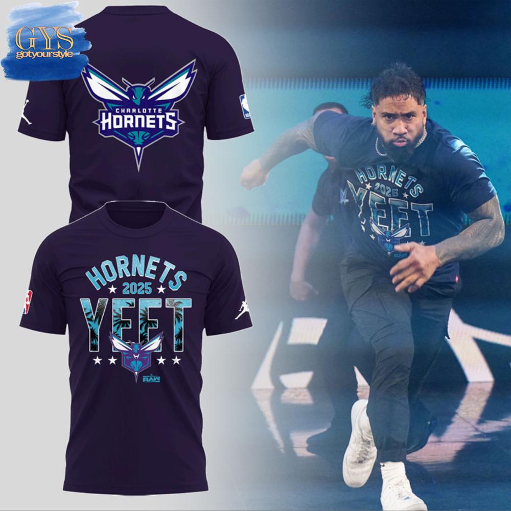 Charlotte Hornets x YEET 2025 Limited Edition T-Shirt Premium Merchandise