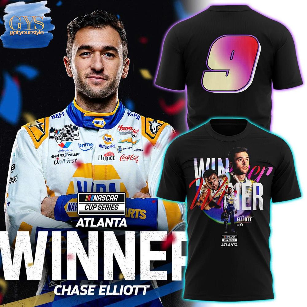 Chase Elliott ATLANTA Winner Limited Edition T-Shirt Premium Merchandise