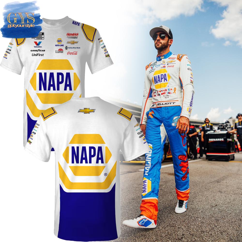 Chase Elliott Hendrick Motorsports NAPA T-Shirt Premium Merchandise