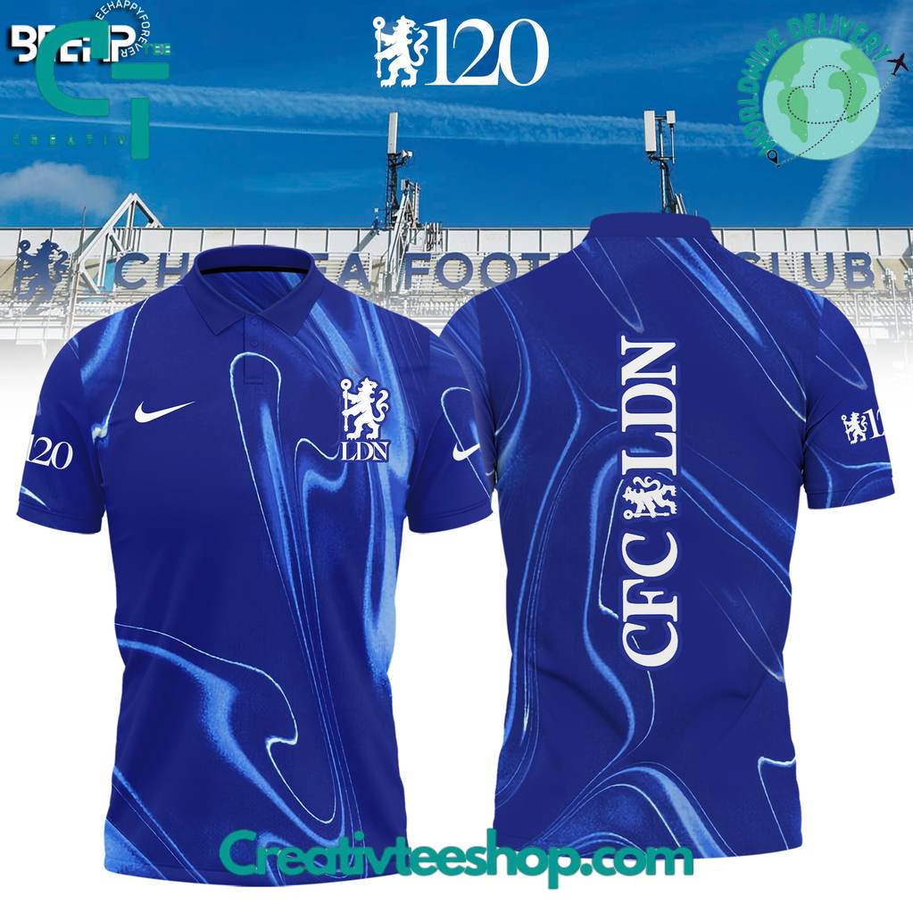 Chelsea FC 120th Anniversary 2025 Special New Polo Shirt