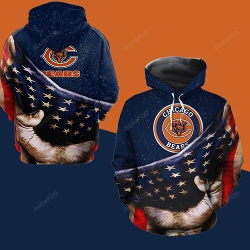 Chicago Bears Allover Hoodie  Zip Hoodie