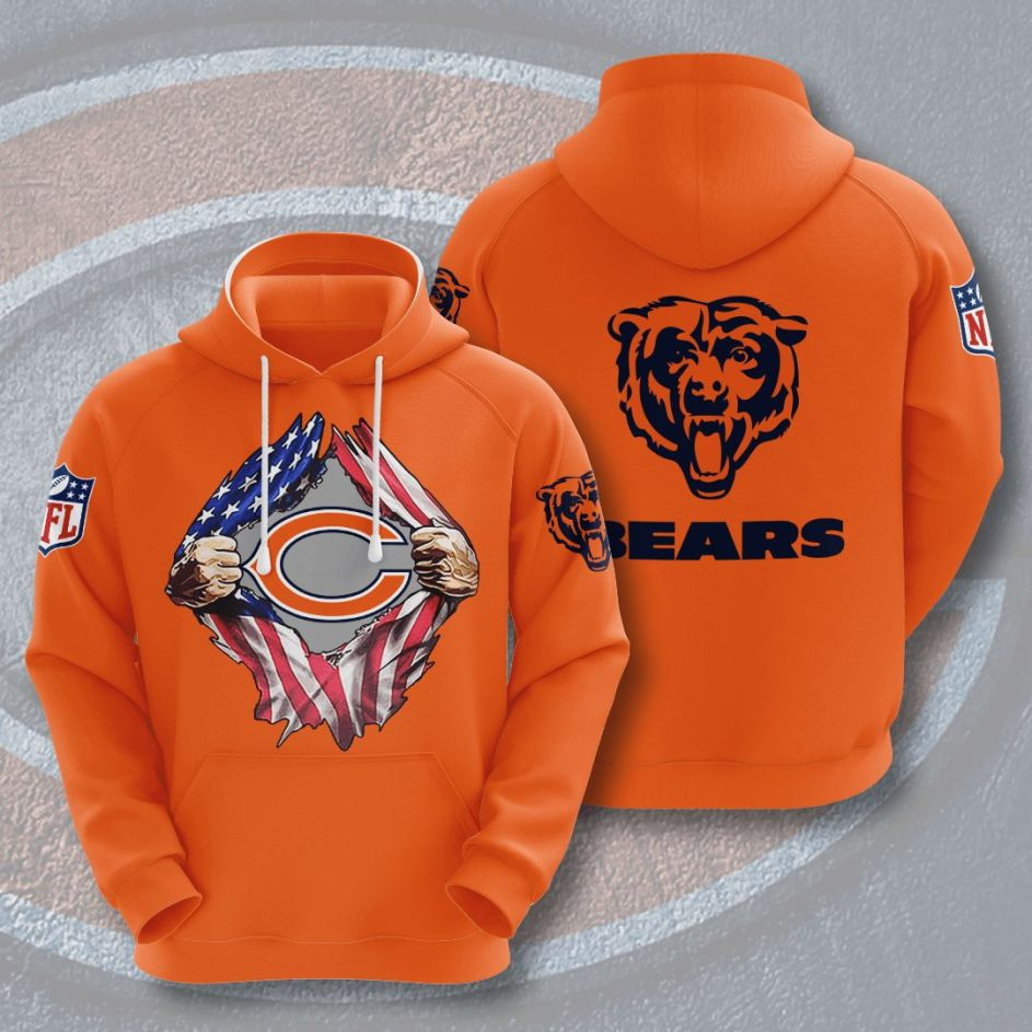 Chicago Bears American Football Hoodie  Zip Hoodie Version 2213