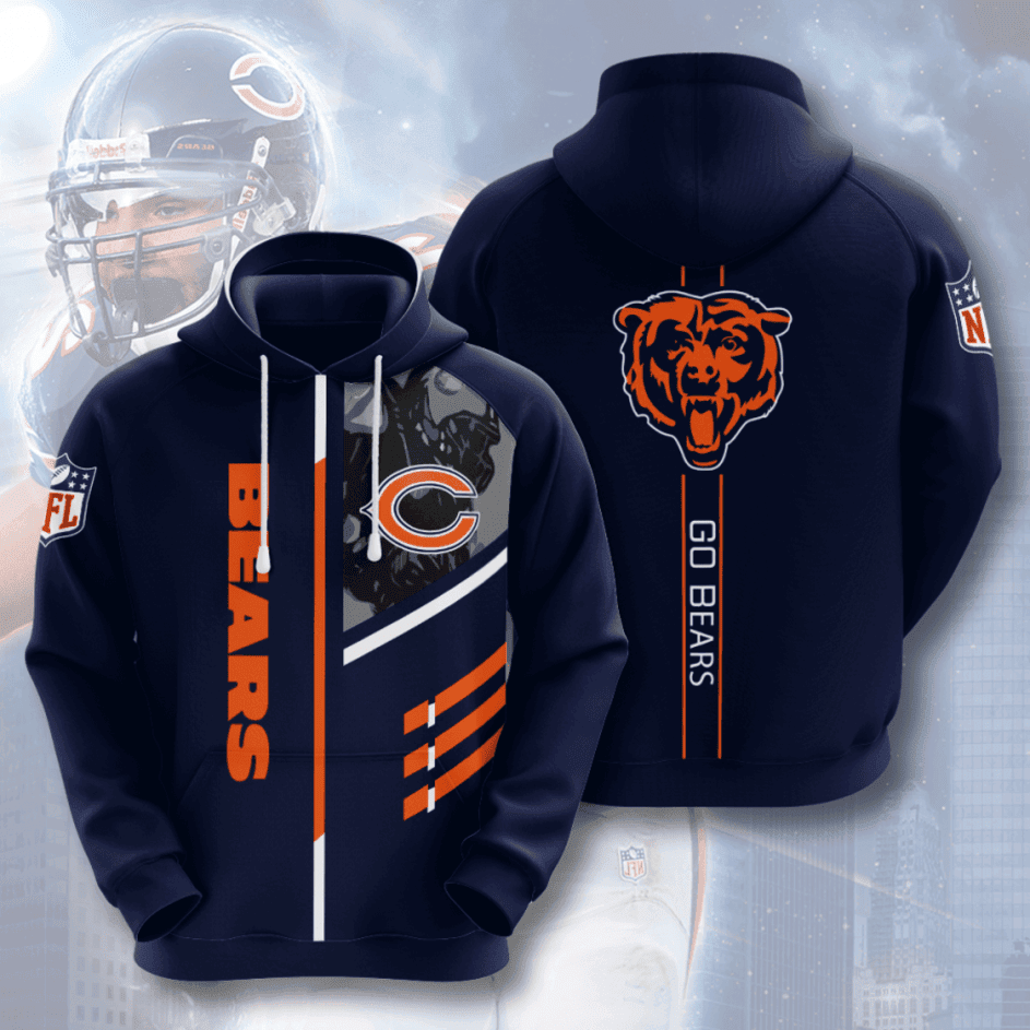 Chicago Bears American Football Hoodie  Zip Hoodie Version 974