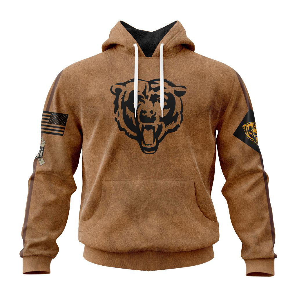 Chicago Bears Basic Brown NFL 3D Hoodie