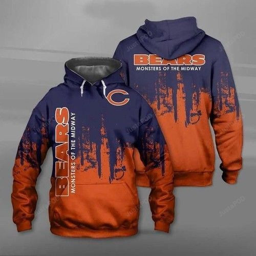 Chicago Bears Hoodie  Zip Hoodie Version 2540