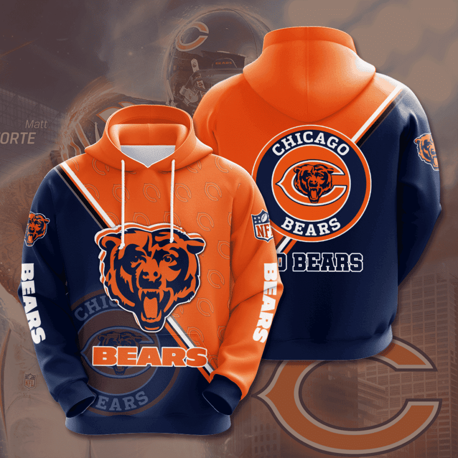 Chicago Bears Hoodie  Zip Hoodie Version 2596