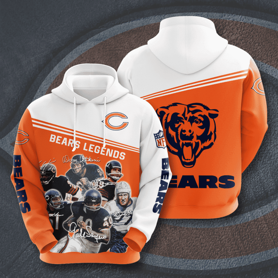 Chicago Bears Legends Hoodie  Zip Hoodie Version 2590
