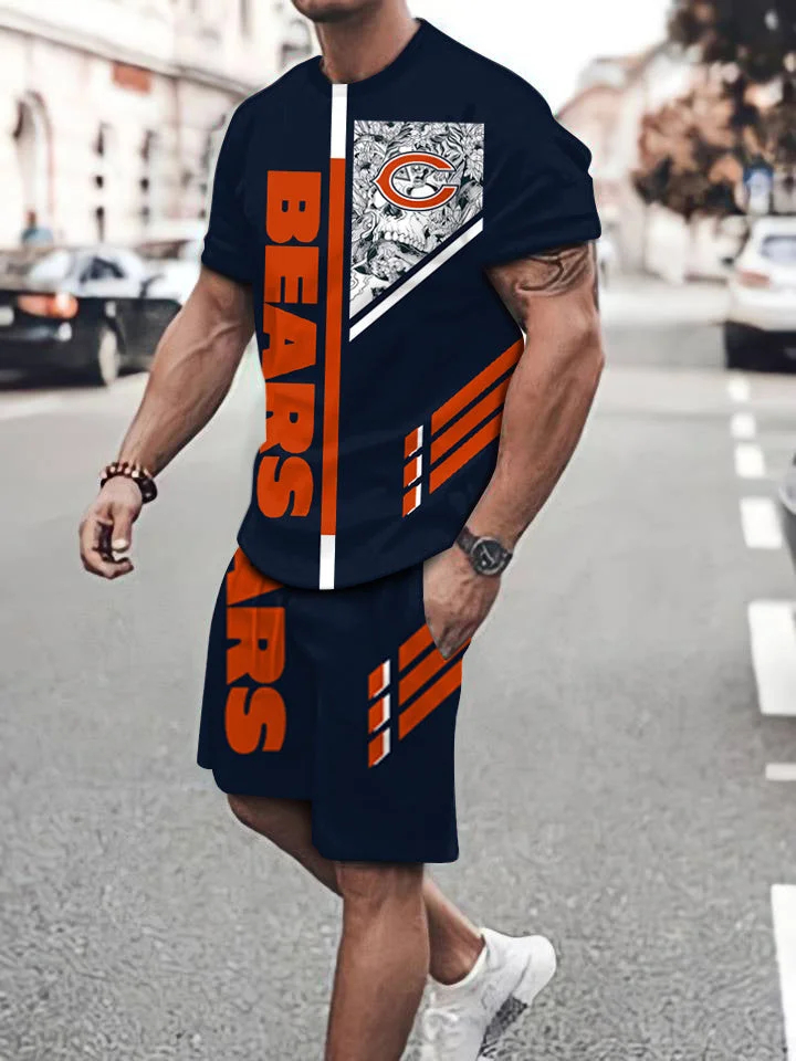 Chicago Bears Limited Edition Top And Shorts Two-Piece Suits Merch For Fans Gift For Sport Music Fans
