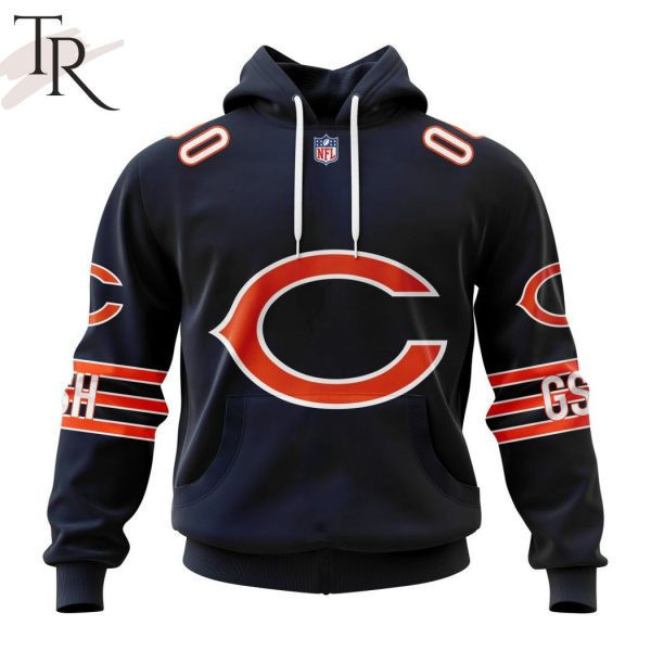 Chicago Bears Personalized Name And Number NFL 3D Hoodie Version 83