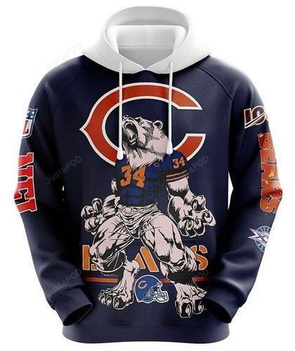 Chicago Bears Player 34 Hoodie Zip Hoodie