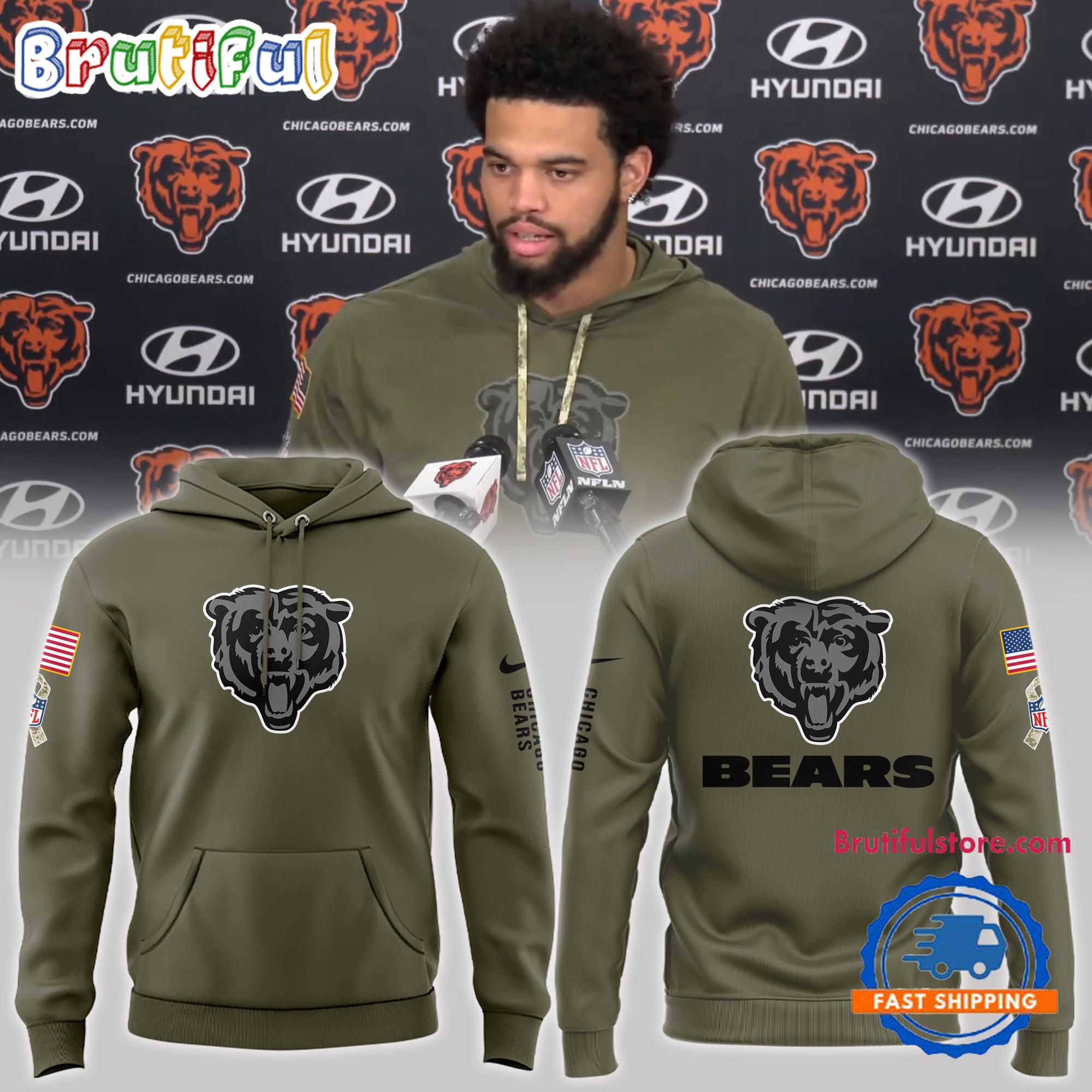 Chicago Bears Special Salute to Service New 2024 Hoodie