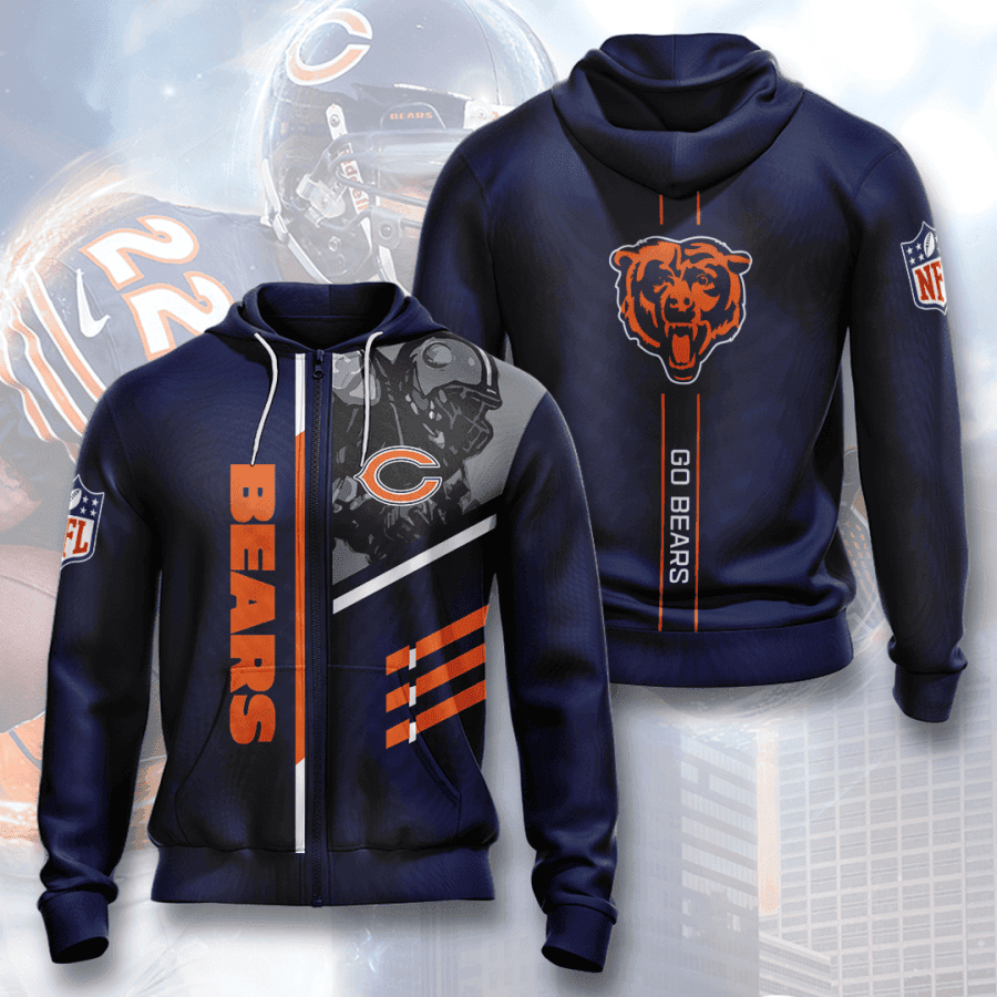 Chicago Bears Team Hoodie  Zip Hoodie