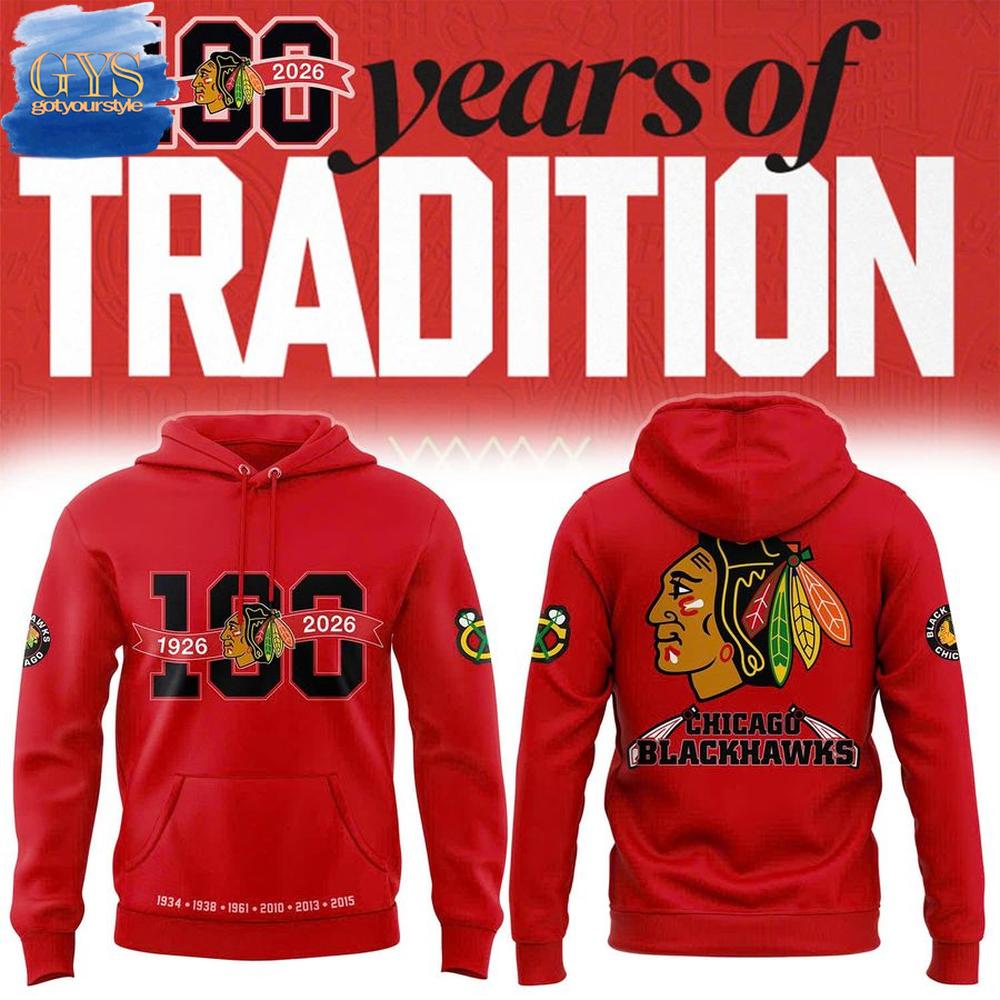 Chicago Blackhawks 100th Anniversary Limited Edition Hoodie Premium Merchandises