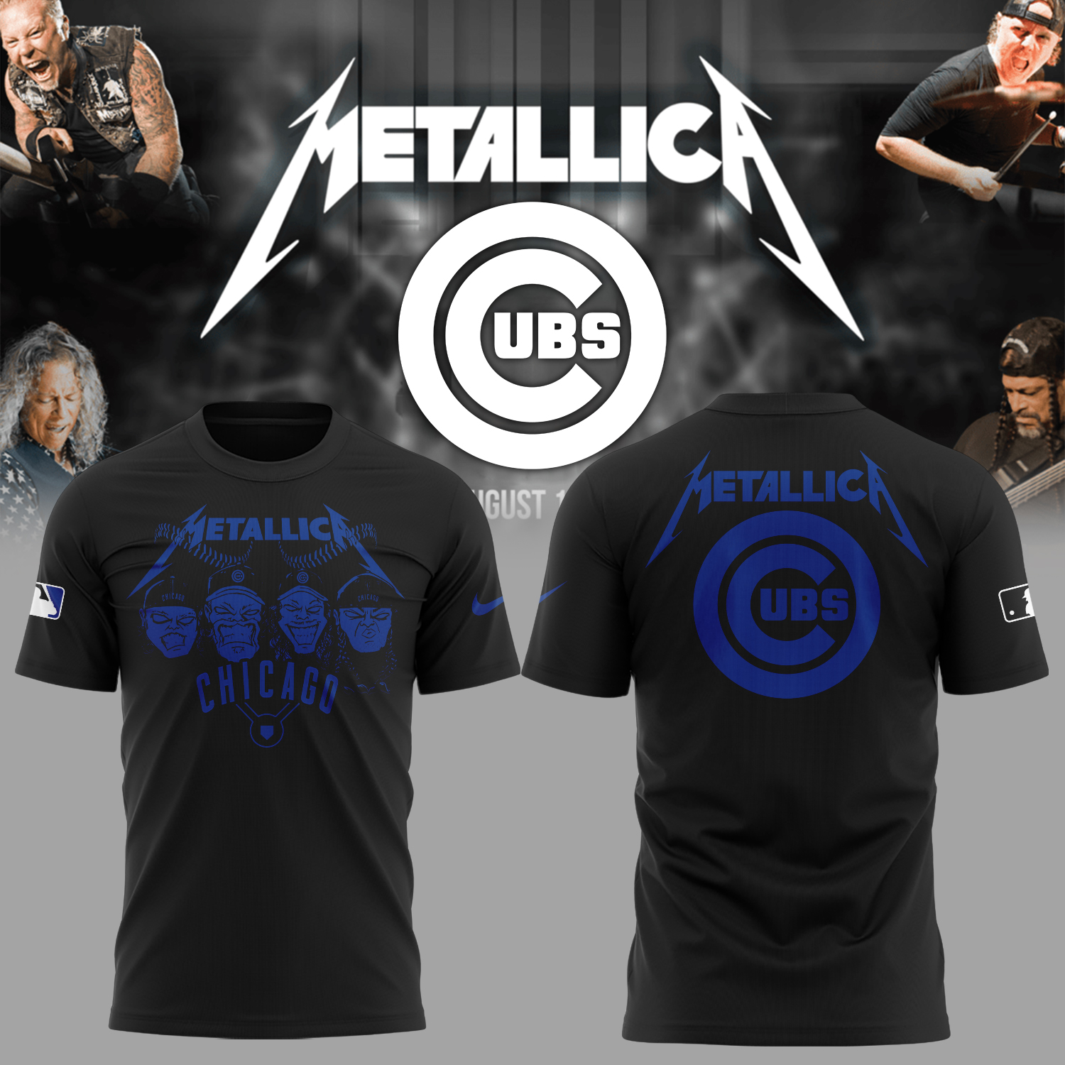 Chicago Cubs Baseball Metallica Night T-Shirt Gift For Baseball Lover