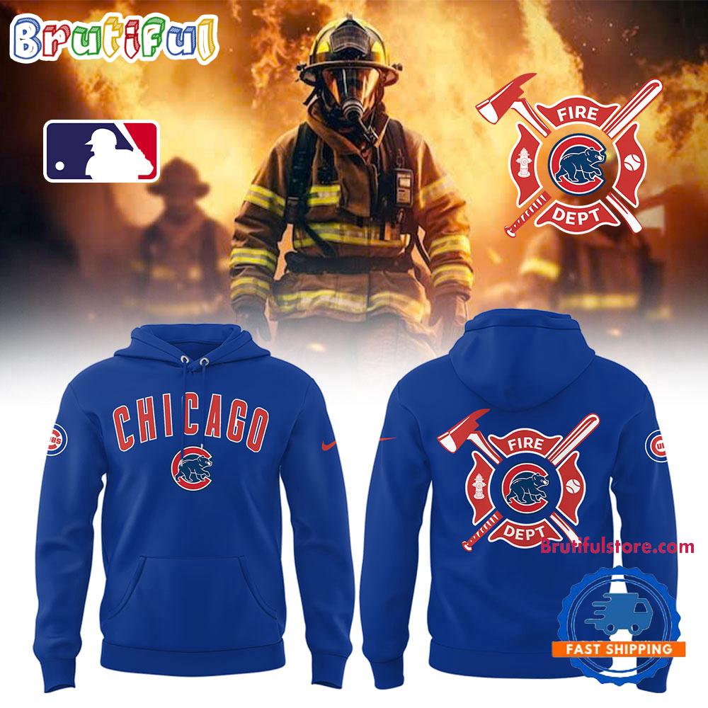 Chicago Cubs Firefighter Appreciation Night 2025 Fan Hoodie