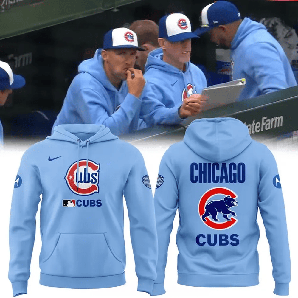 Chicago Cubs Light Blue 2nd Alternate Special Hoodie Chicago Cubs Merch Fathers Day Presents