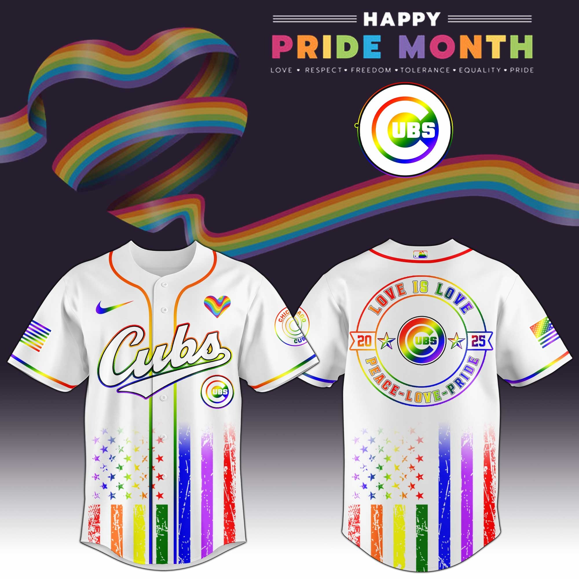 Chicago Cubs MLB x Happy Pride Month Jersey 2025 Best Gift For Sport Fans