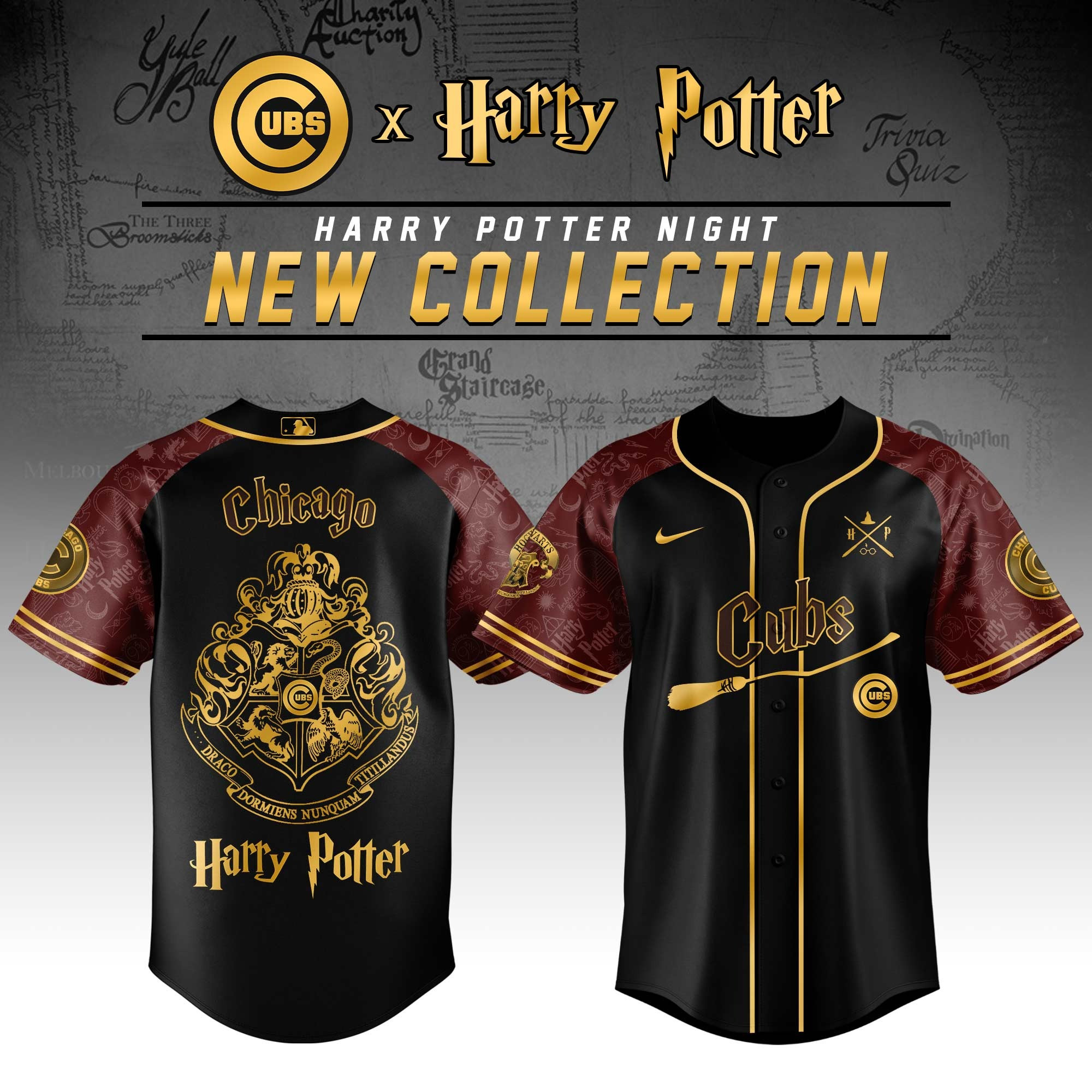 Chicago Cubs MLB x Harry Potter Jersey Unisex Movie Merch