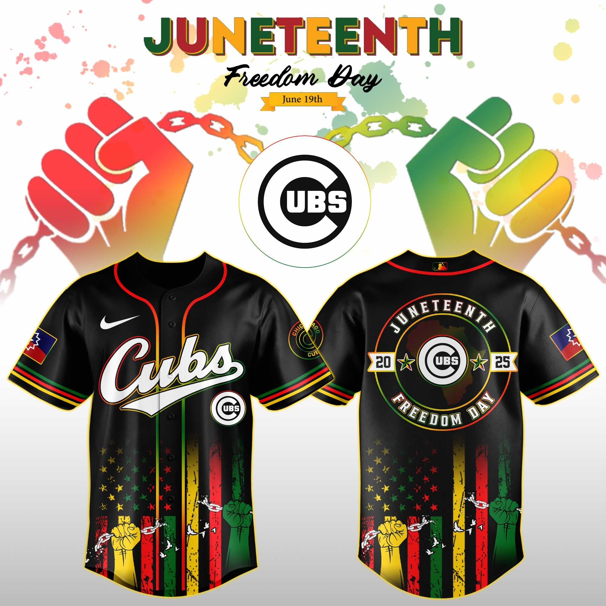 Chicago Cubs MLB X Juneteenth Day Jersey Jersey 2025 Comfortable Shirt For Sport Fans