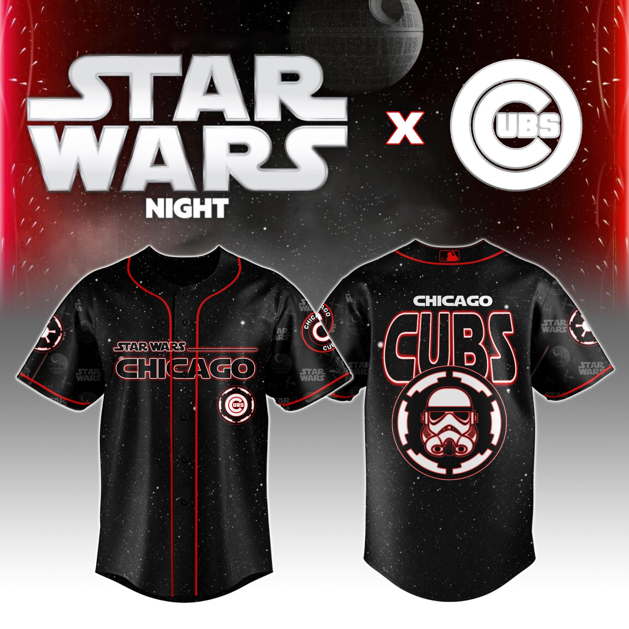 Chicago Cubs MLB x Star Wars Night Special Jersey 2025 Gifts For Baseball Fans