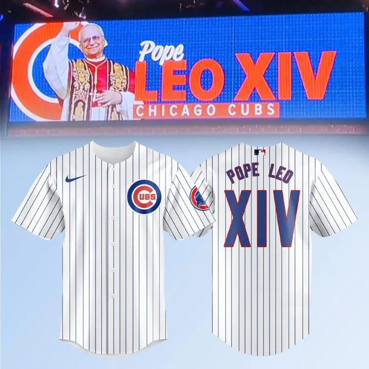 Chicago Cubs Pope Leo XIV Baseball Jersey MLB Cubs Pope Merch Unique Gifts For Cubs Fans