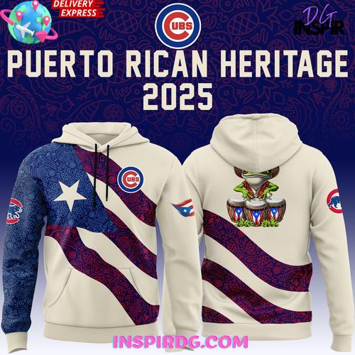 Chicago Cubs Puerto Rican Heritage 2025 Hoodie Premium Merchandises