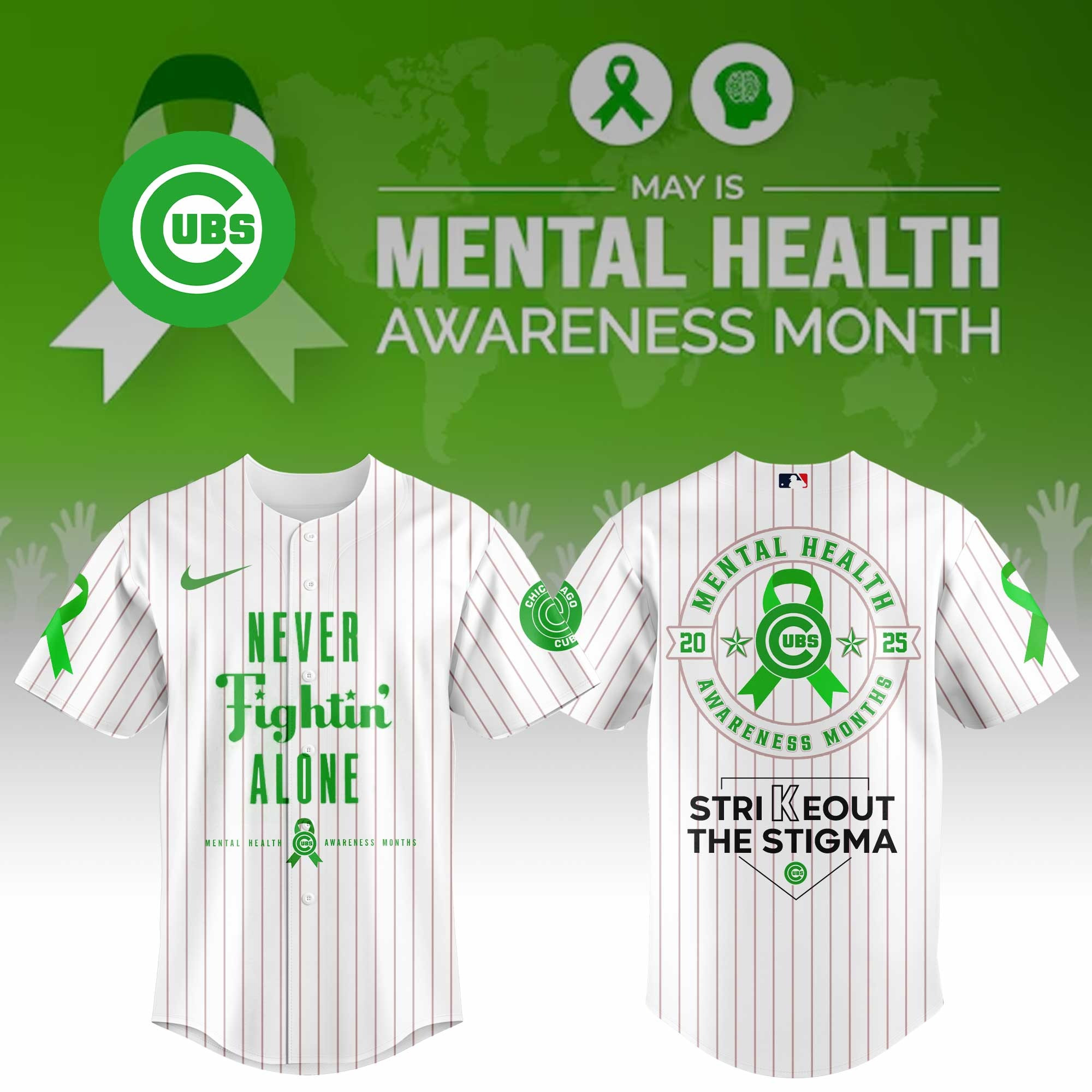 Chicago Cubs Special Mental Health Awareness Week Jersey Best Gifts For Baseball Fans