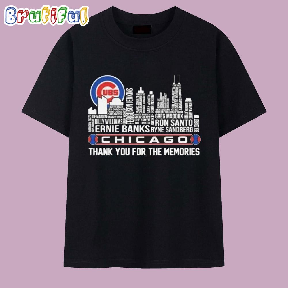 Chicago Cubs Thank You For The Memories Skyline Name 2025 T Shirt