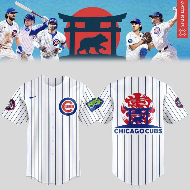 Chicago Cubs Tokyo Japan Series Jersey Baseball MLB World Tour 2025 Fan Gifts For Him