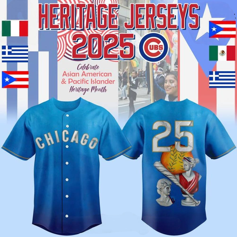 Chicago Cubs x Greek Heritage 2025 Baseball Jersey Gift Ideas For Baseball Fans