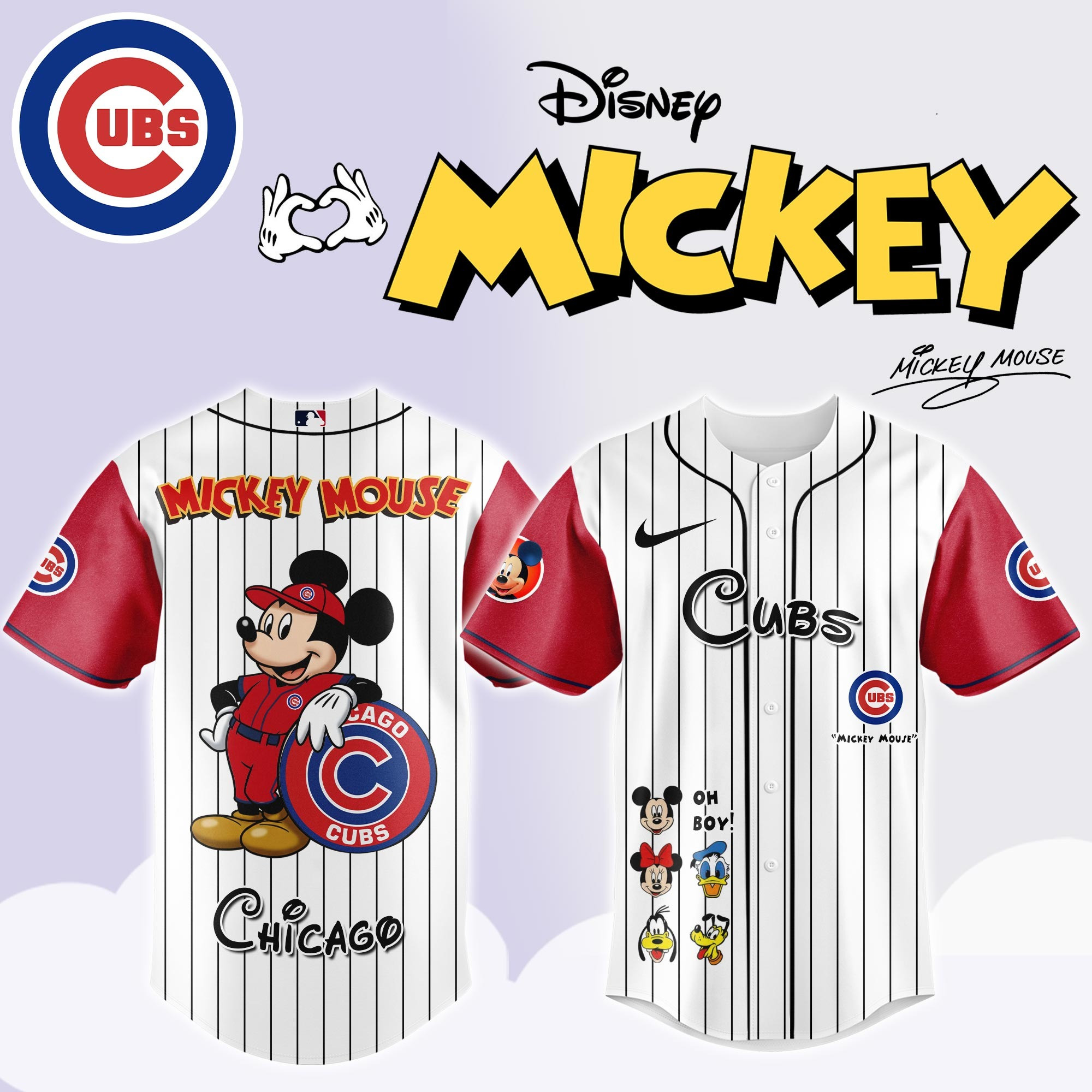 Chicago Cubs x Mickey Mouse Game Night Jersey Shirt Presents For Basketball Fans