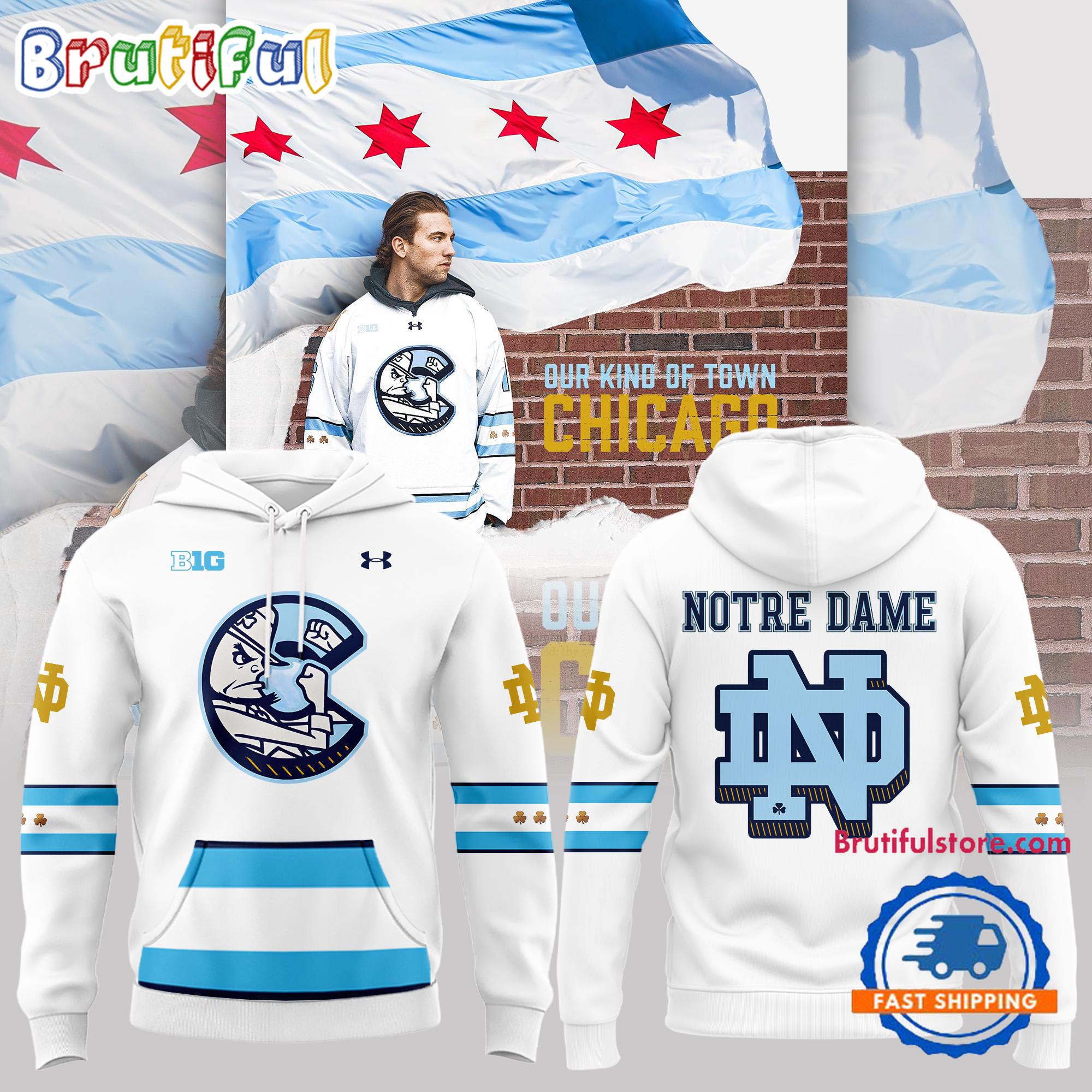 Chicago Cubs x Notre Dame Hockey Hoodie Gift For Sport Music Fans
