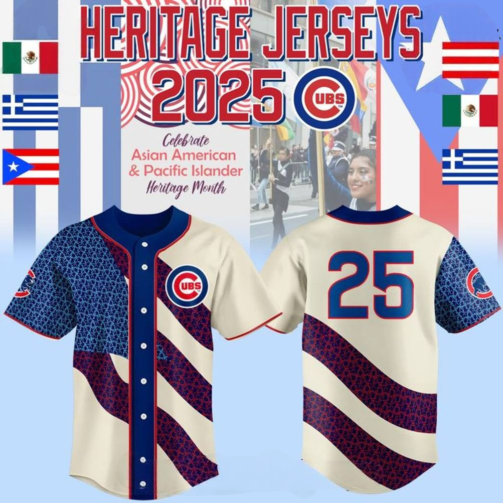 Chicago Cubs x Puerto Rican Heritage 2025 Baseball Jersey Presents For Baseball Lovers