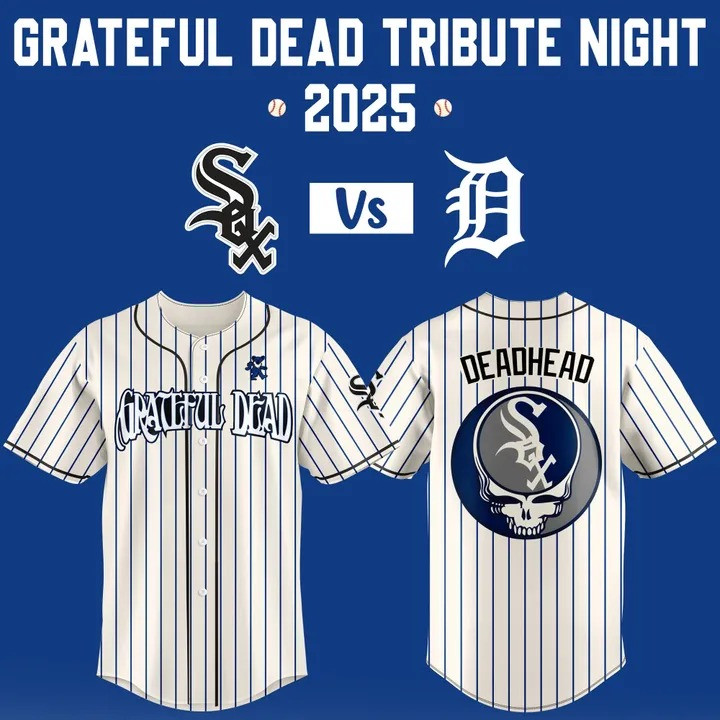 Chicago White Sox 2025 Grateful Dead Tribute Night Jersey Baseball Merch Gifts For Fans