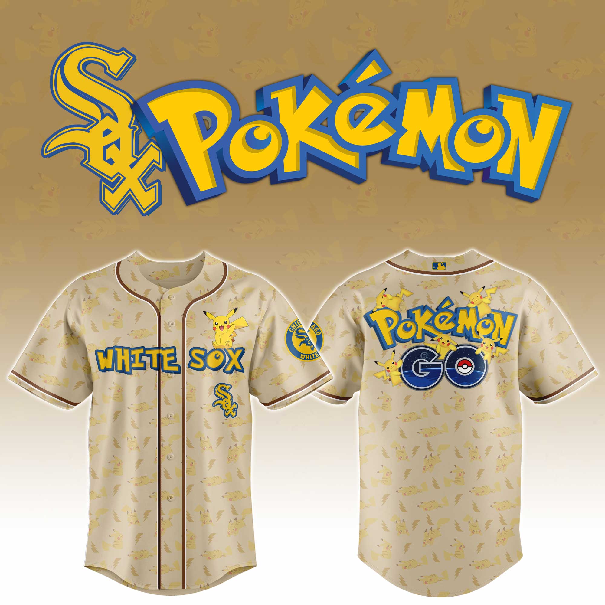 Chicago White Sox MLB x Pokemon Go Master Personalized Baseball Jersey For Fans