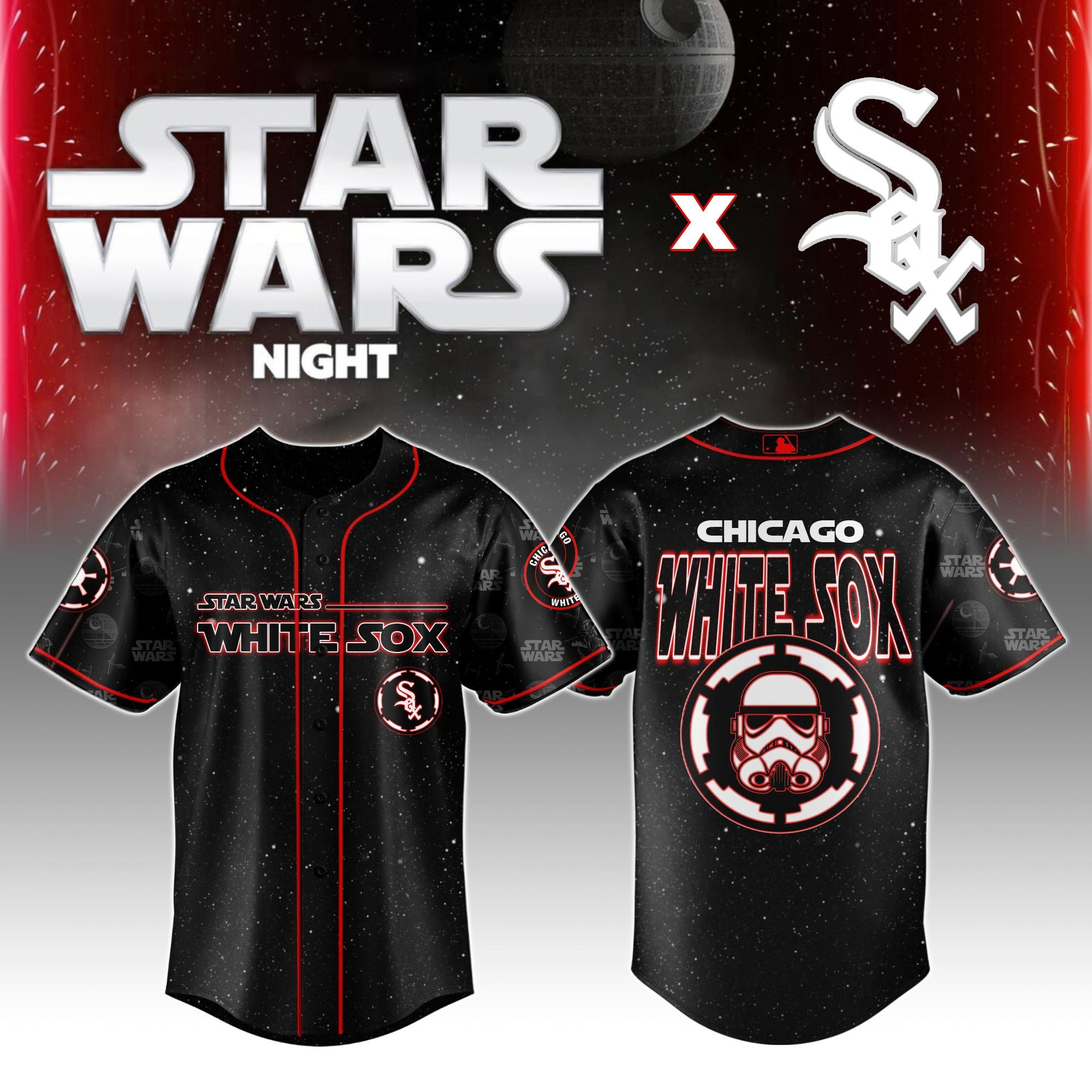 Chicago White Sox MLB x Star Wars Night Jersey 2025 Best Gifts For Baseball Lovers