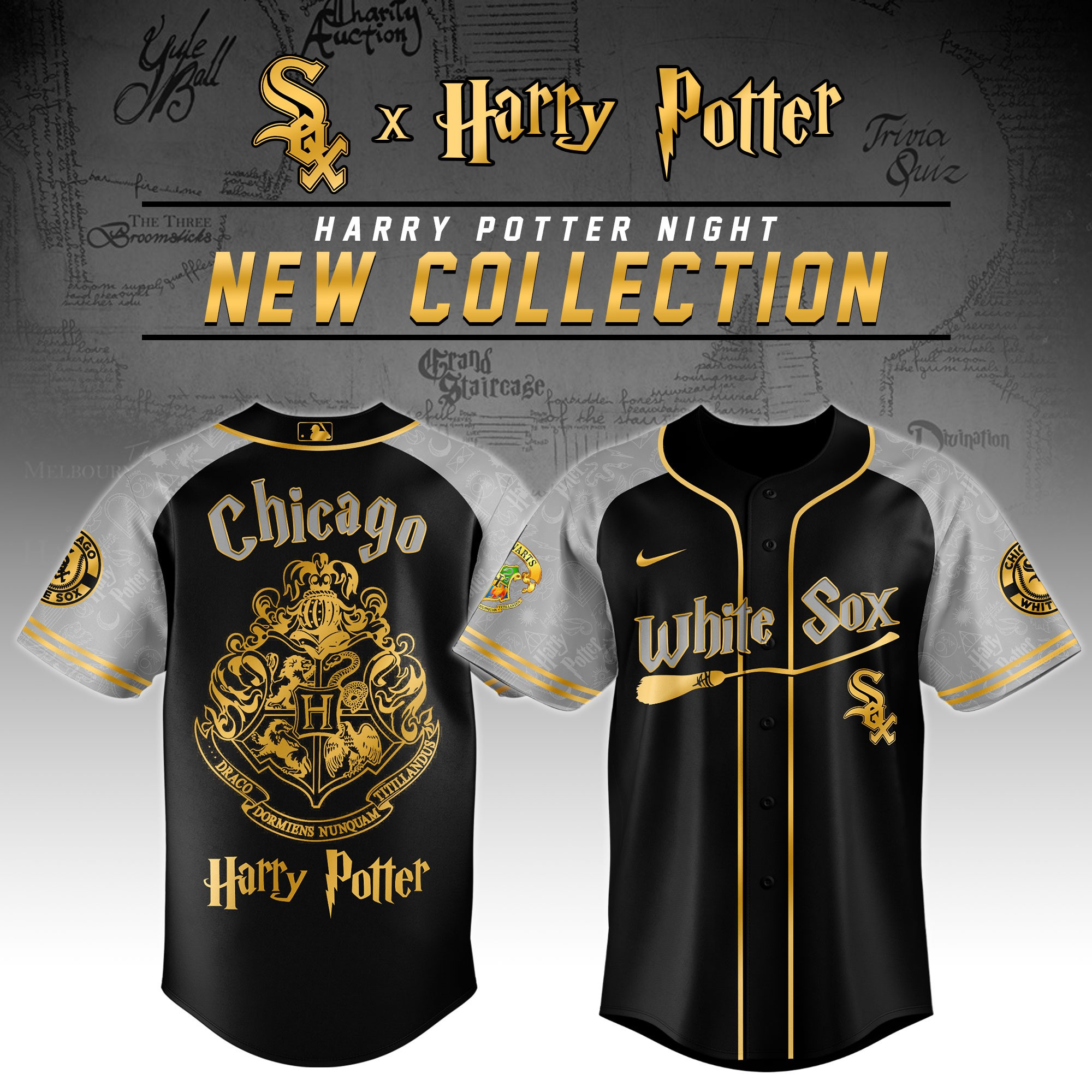 Chicago White Sox X Harry Potter Night Jersey MLB Baseball Merch Gifts For Fans