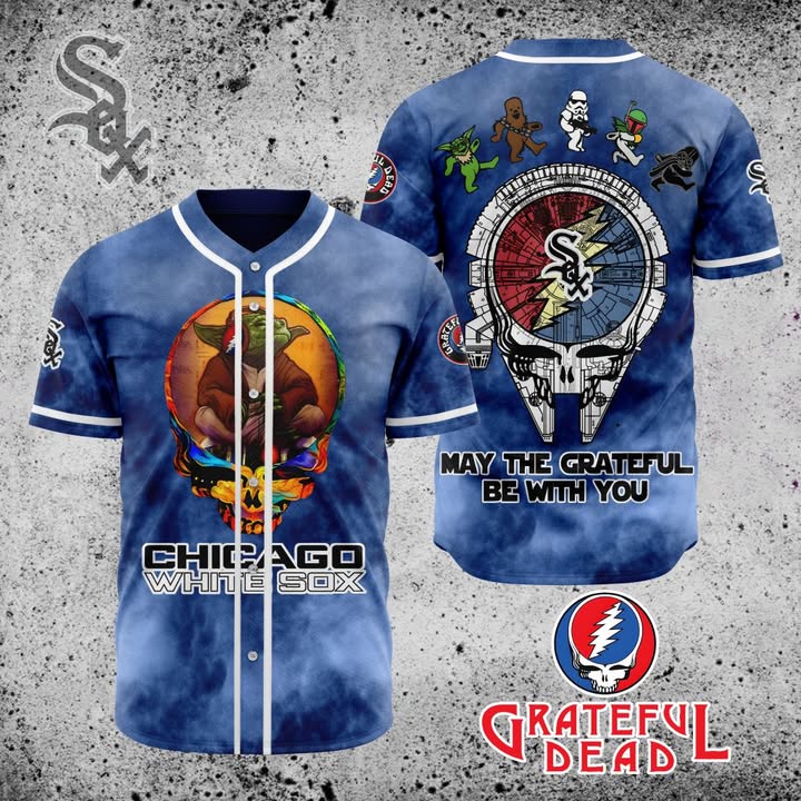 Chicago White Sox X May The Grateful Be With You Jersey Chicago White Sox Merch Unique Baseball Gifts For Fans