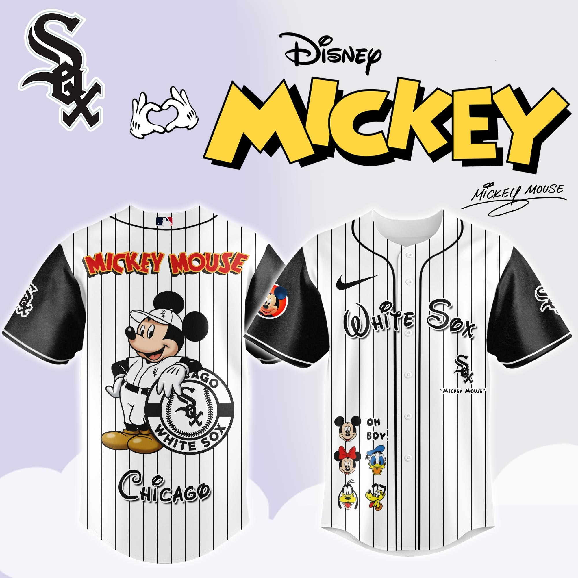 Chicago White Sox x Mickey Mouse Game Night Special Edition Jersey Shirt Gifts For Son In Laws