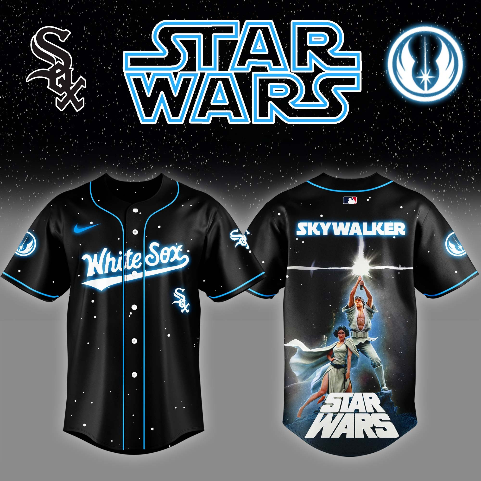 Chicago White Sox x Star Wars Luke Skywalker Game Night Baseball Jersey Him Gifts